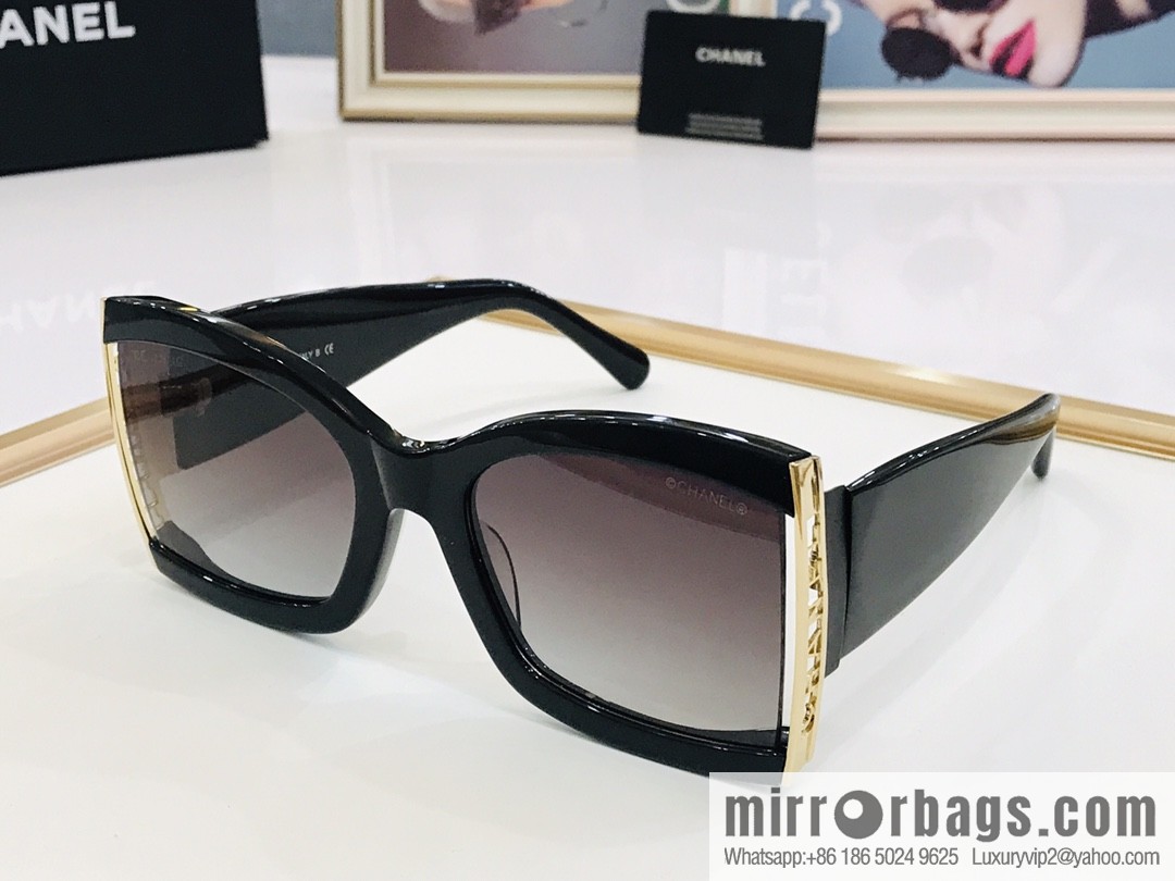 Chanel Hollow Large Frame Women's Sunglasses