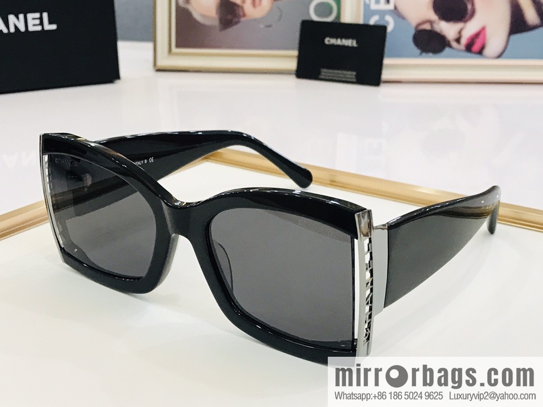 Chanel Hollow Large Frame Women's Sunglasses