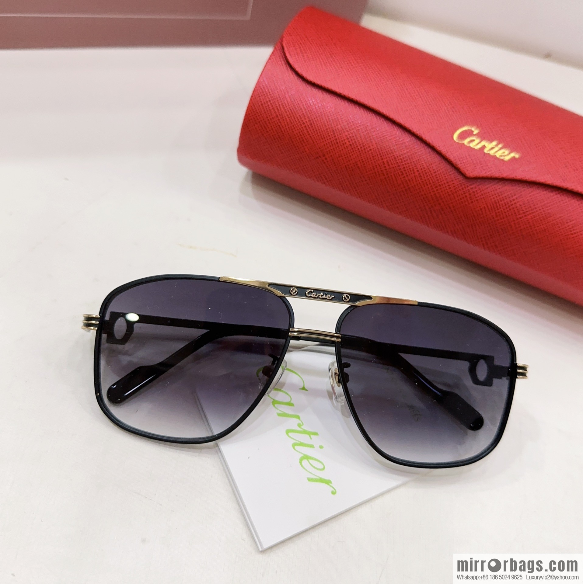 Cartier box unisex sunglasses