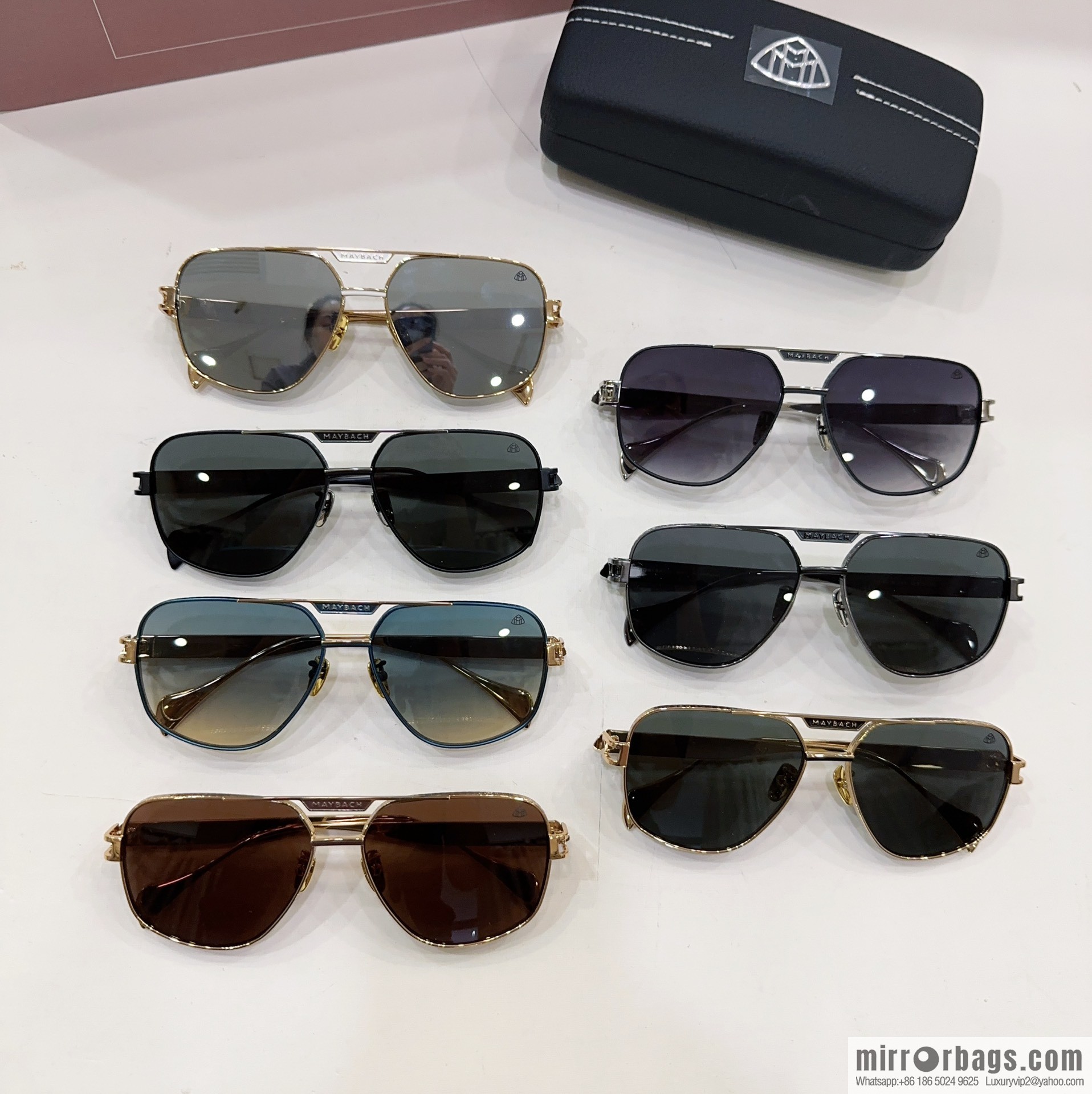 Maybach square men's sunglasses