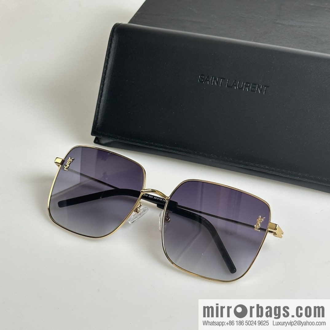 SAINT LAURENT Metal square fashion sunglasses