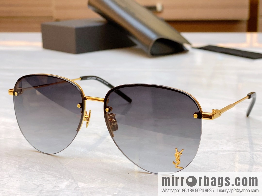 SAINT LAURENT Saint Laurent's new half-frame women's sunglasses