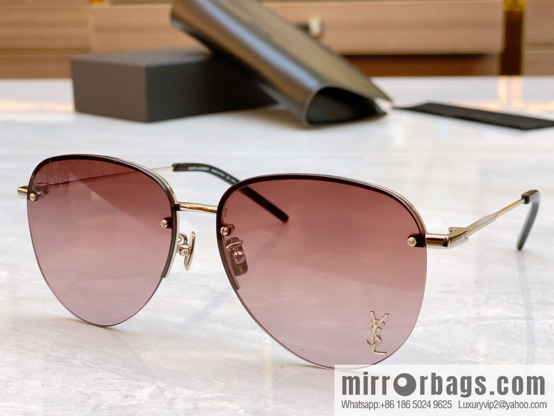 SAINT LAURENT Saint Laurent's new half-frame women's sunglasses