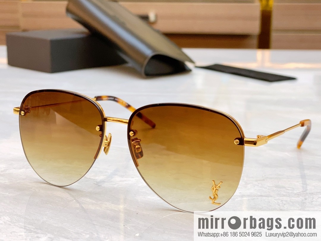 SAINT LAURENT Saint Laurent's new half-frame women's sunglasses