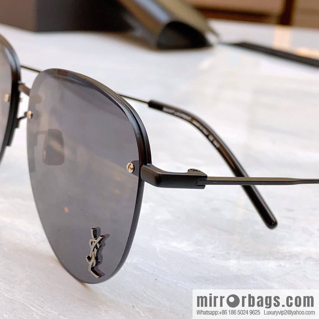 SAINT LAURENT Saint Laurent's new half-frame women's sunglasses