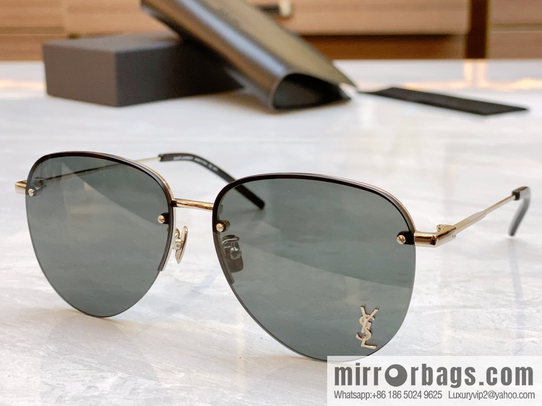 SAINT LAURENT Saint Laurent's new half-frame women's sunglasses