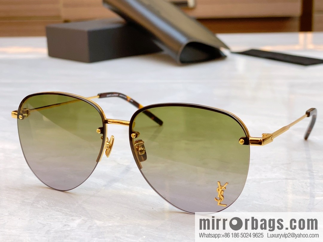 SAINT LAURENT Saint Laurent's new half-frame women's sunglasses
