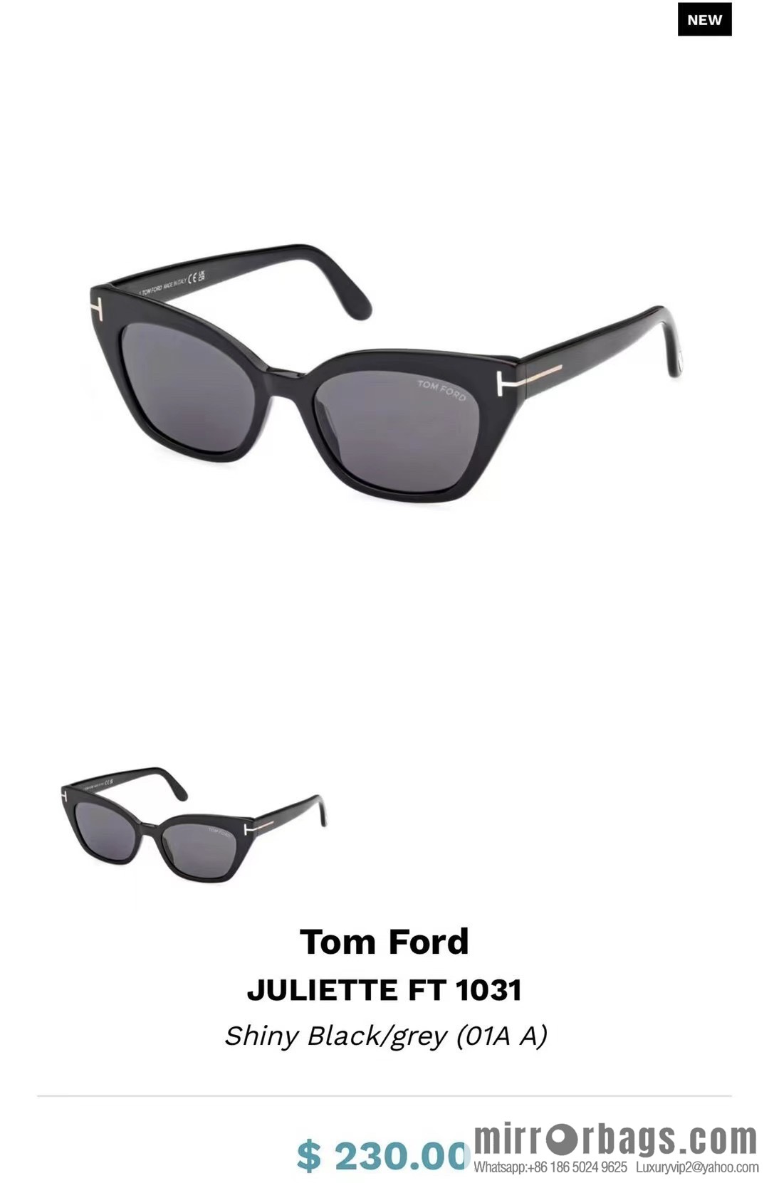 TOM FORD Tom Ford Square Unisex Sunglasses