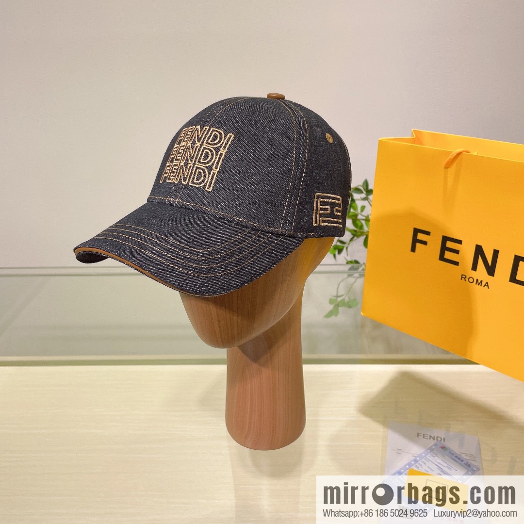 FENDI Fendi's new washed denim baseball cap