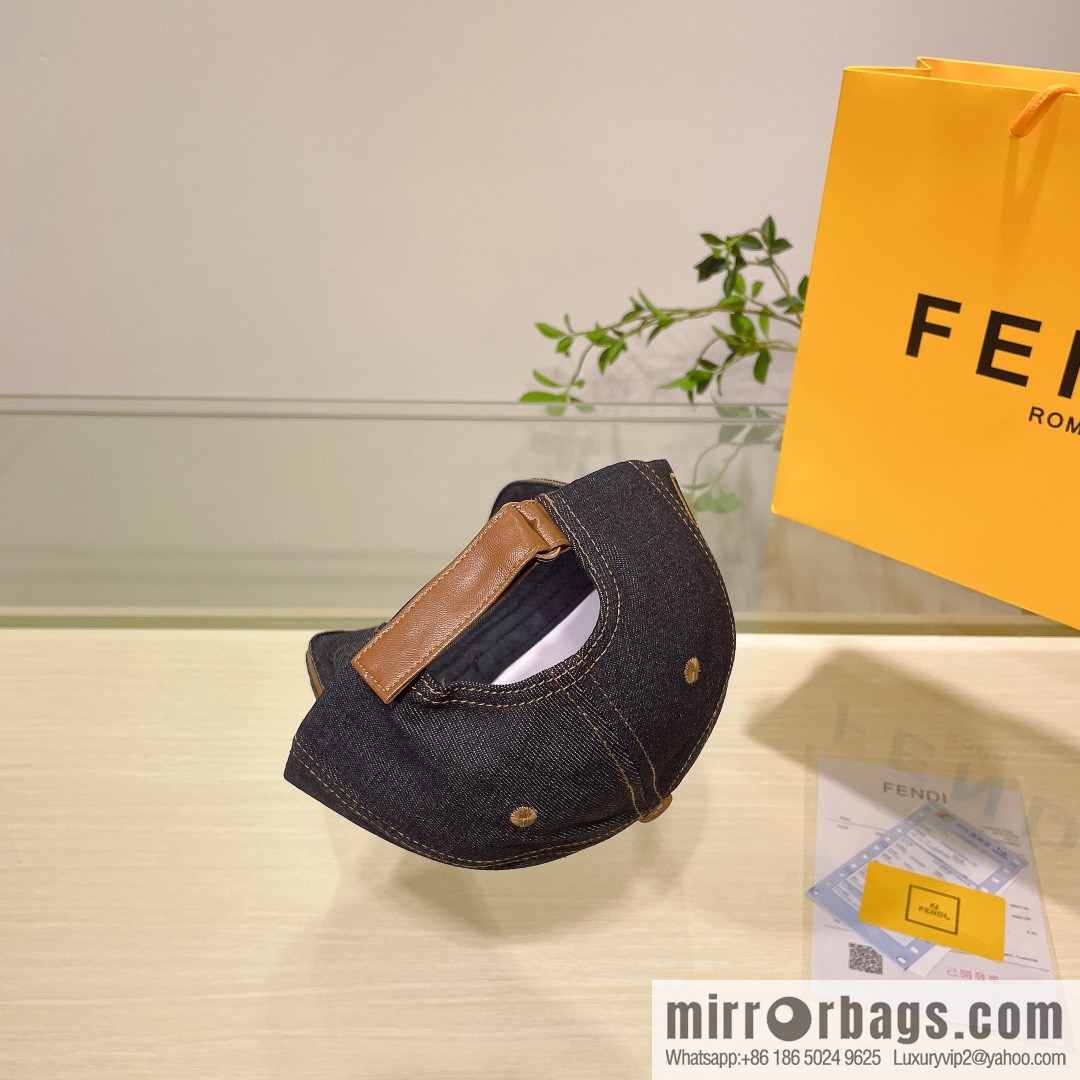 FENDI Fendi's new washed denim baseball cap