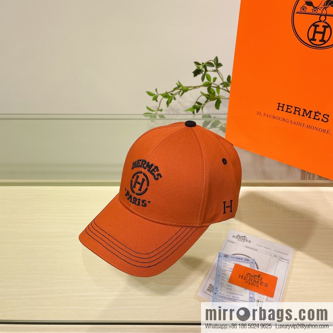 Hermes Hermes color matching H latest original baseball cap