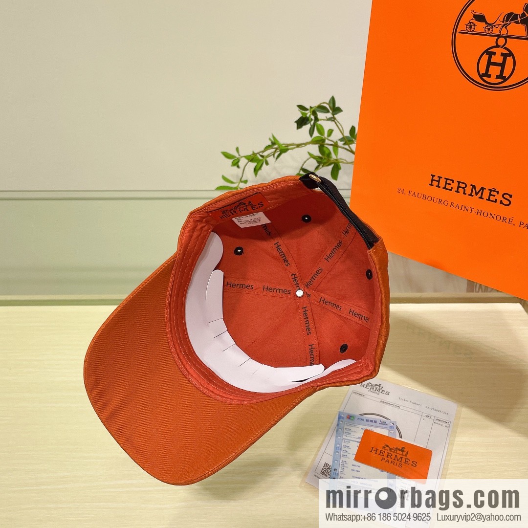Hermes Hermes color matching H latest original baseball cap