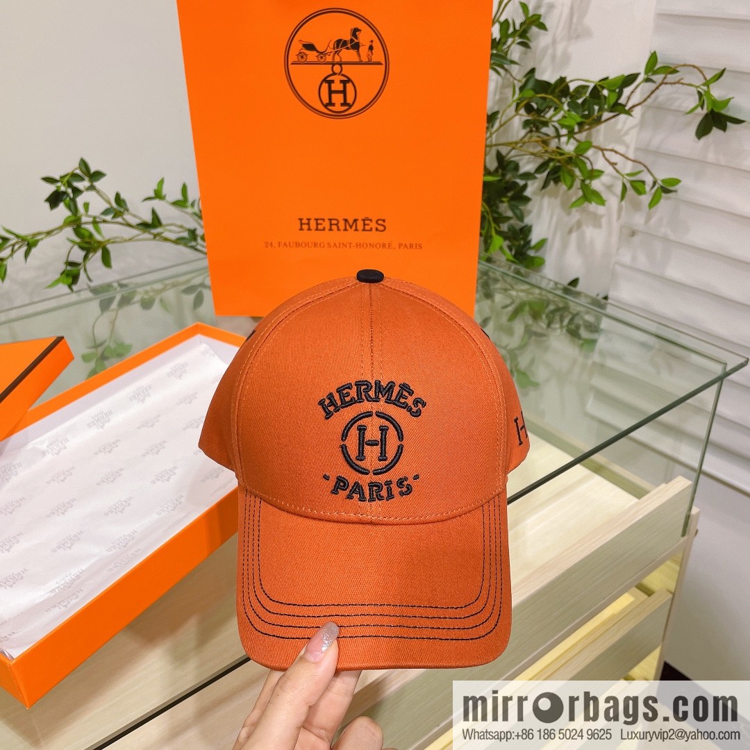 Hermes Hermes color matching H latest original baseball cap