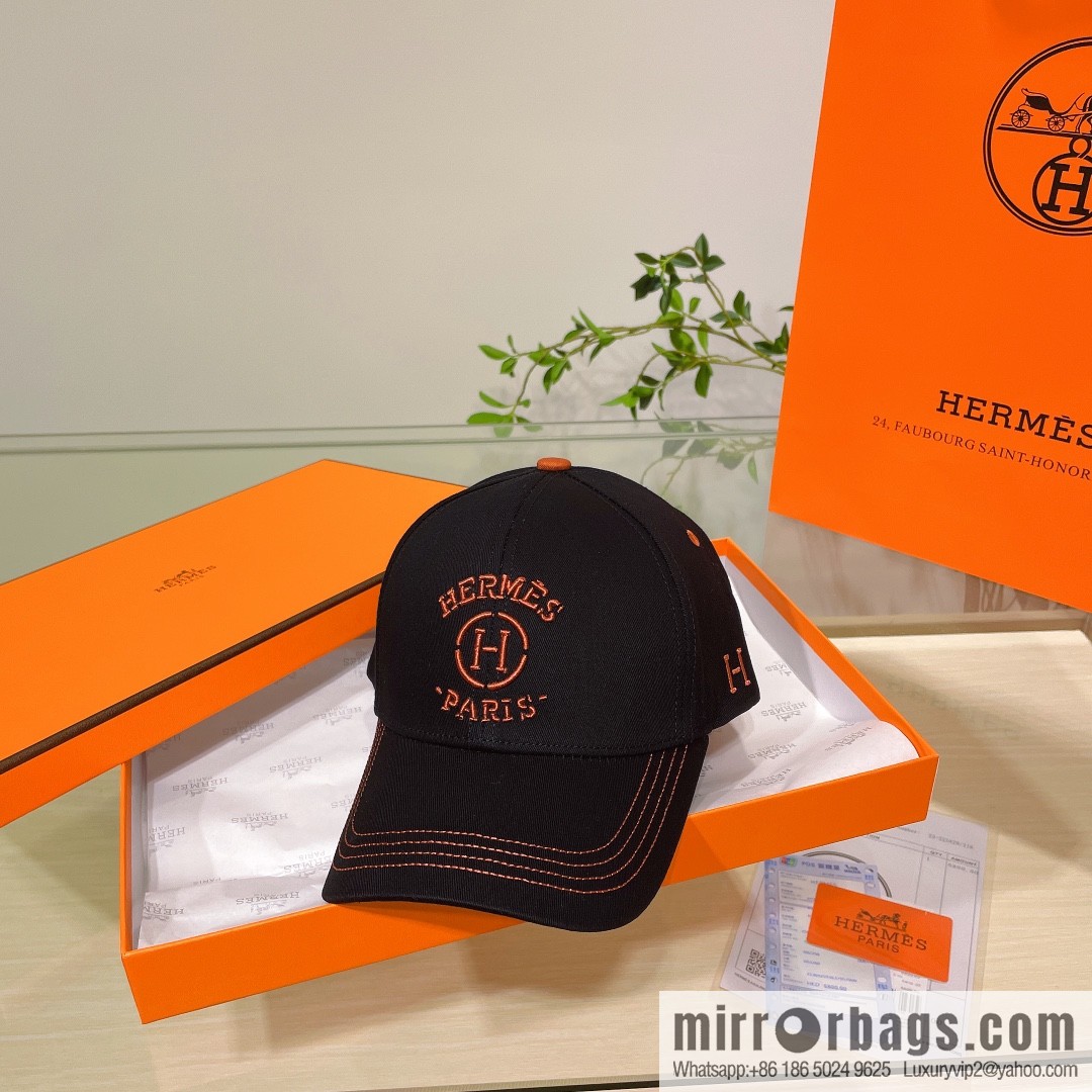 Hermes Hermes color matching H latest original baseball cap