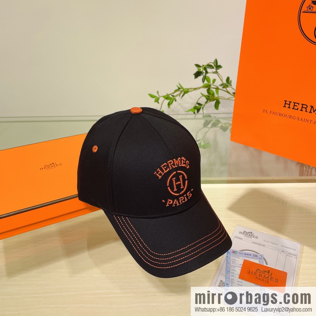Hermes Hermes color matching H latest original baseball cap