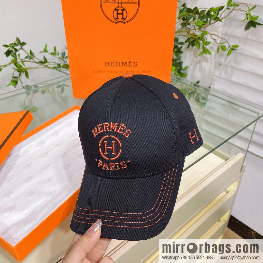 Hermes Hermes color matching H latest original baseball cap