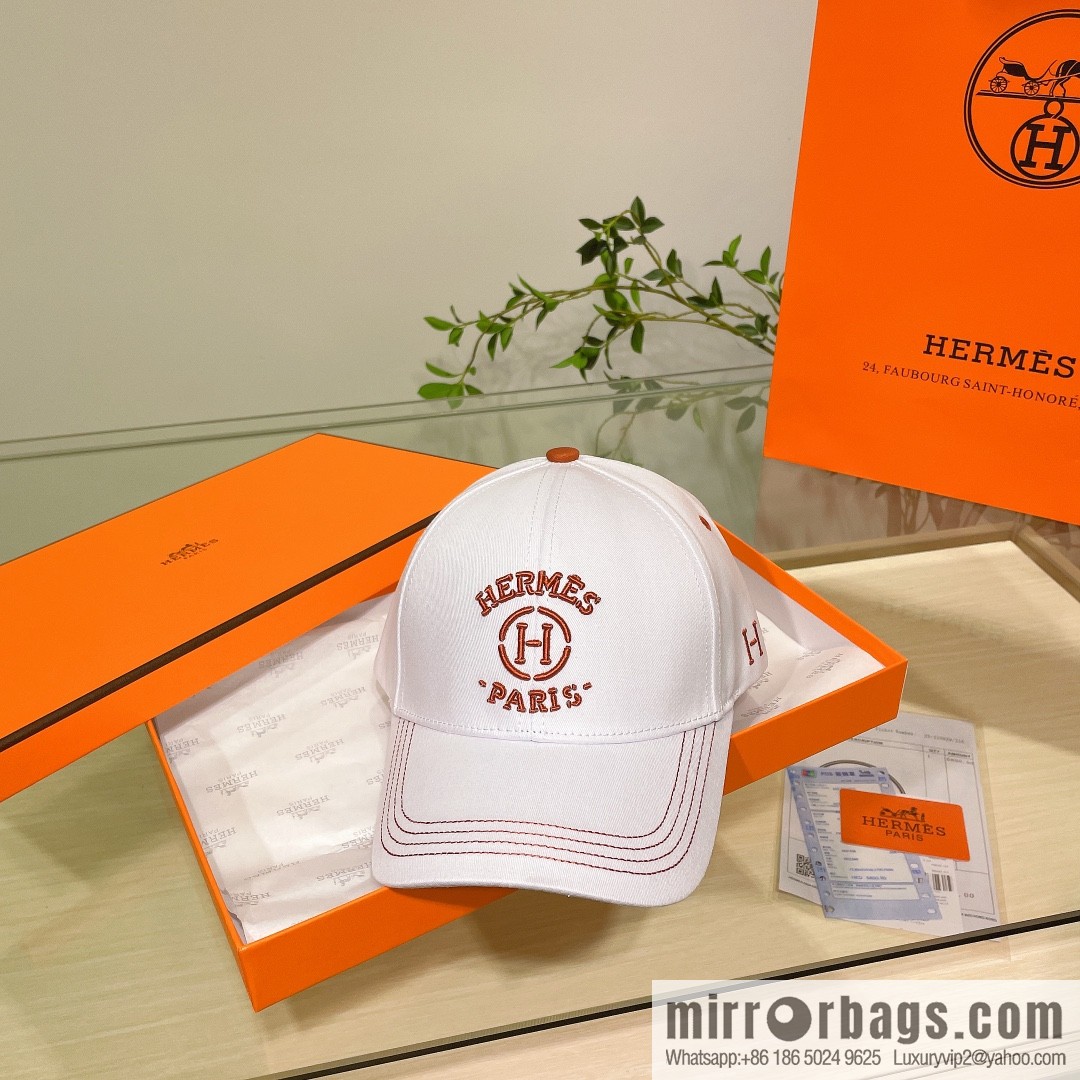 Hermes Hermes color matching H latest original baseball cap
