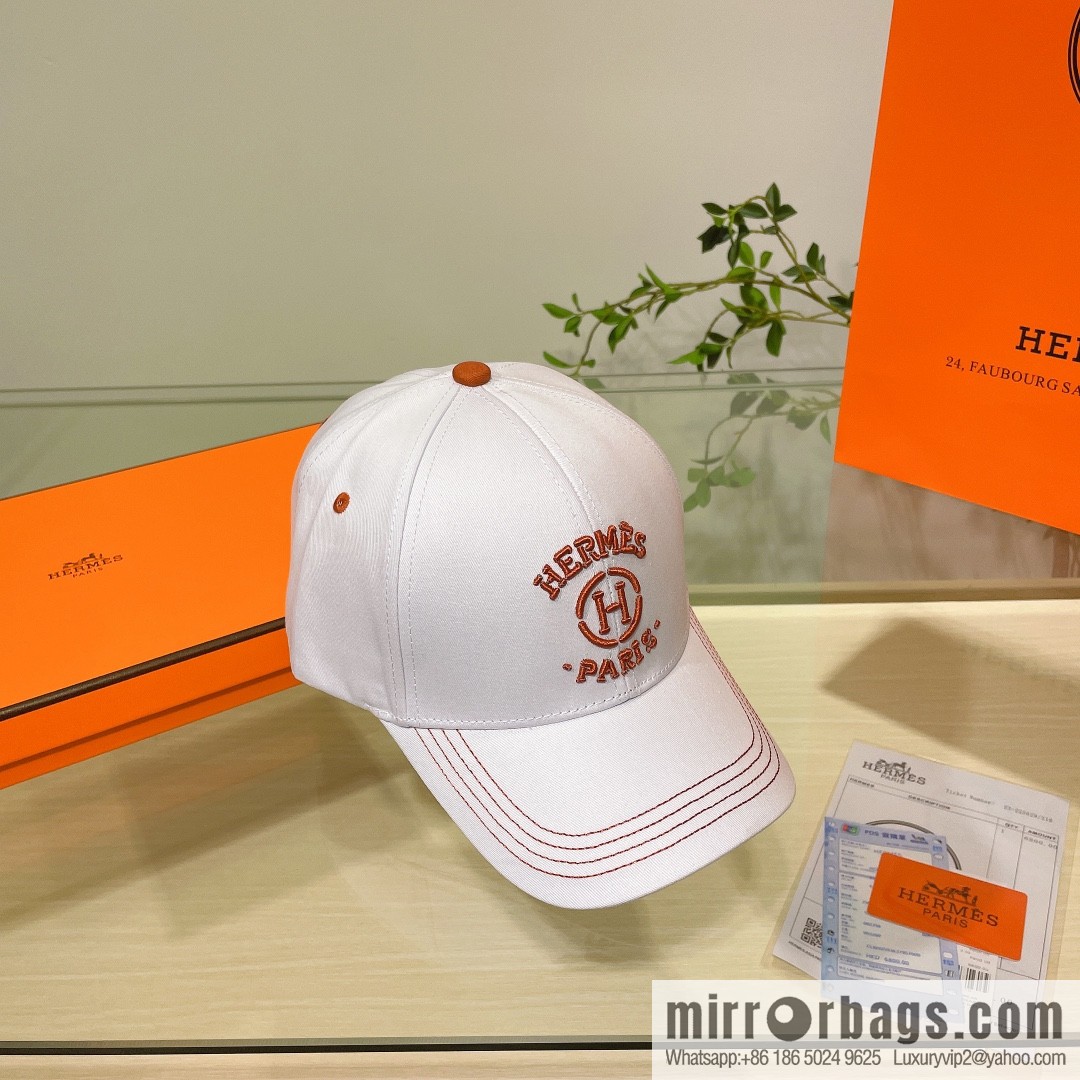 Hermes Hermes color matching H latest original baseball cap