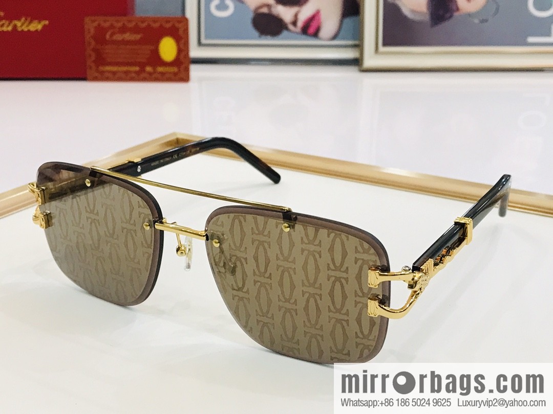 Cartier Rimless Men's Sunglasses