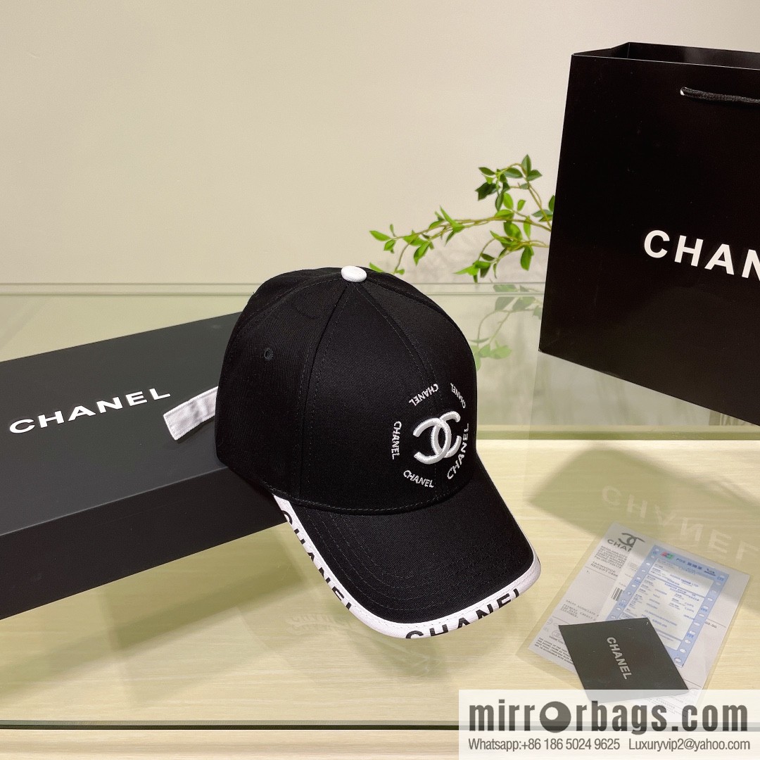 Chanel's new simple embroidered logo baseball cap
