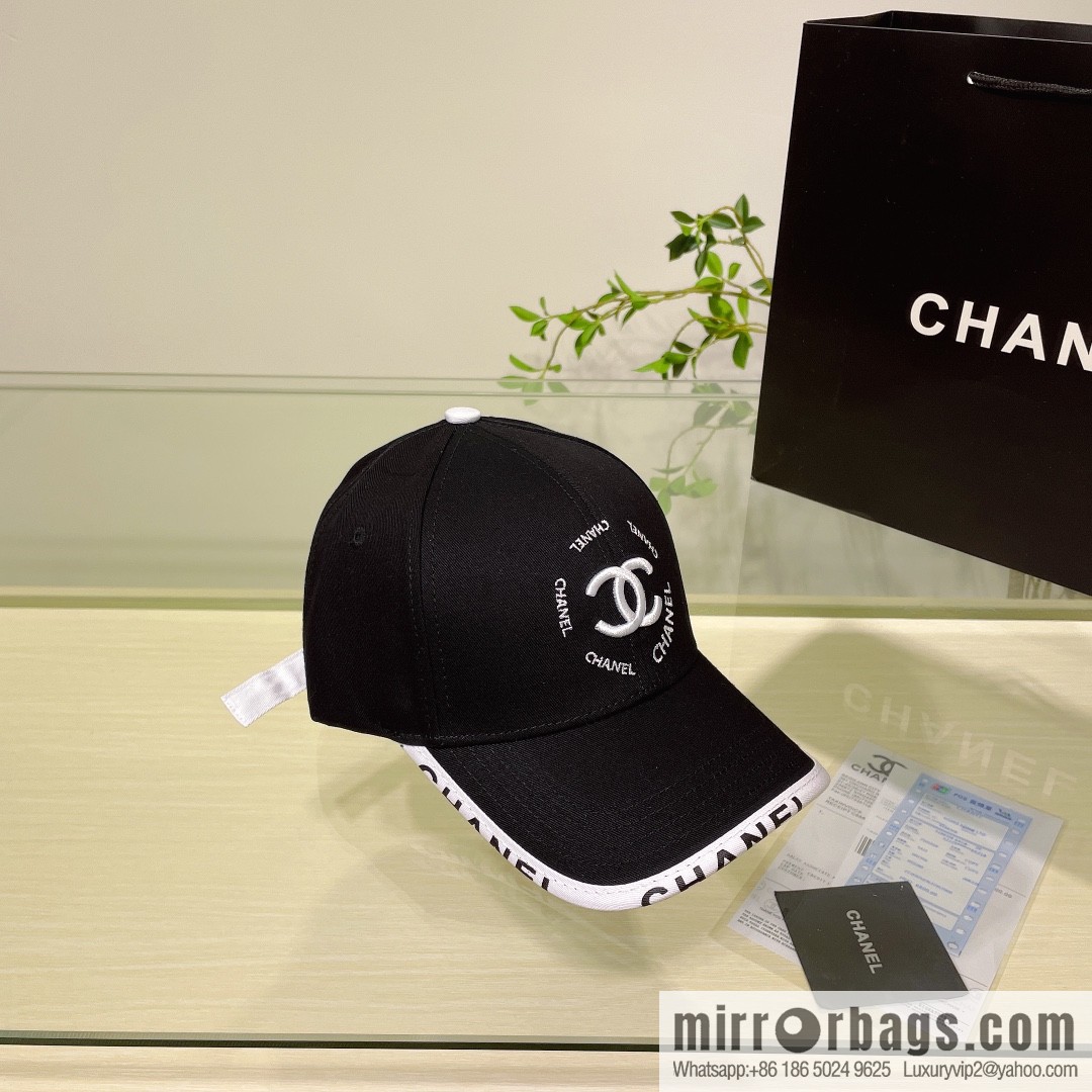 Chanel's new simple embroidered logo baseball cap
