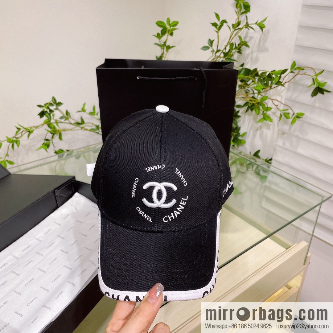 Chanel's new simple embroidered logo baseball cap