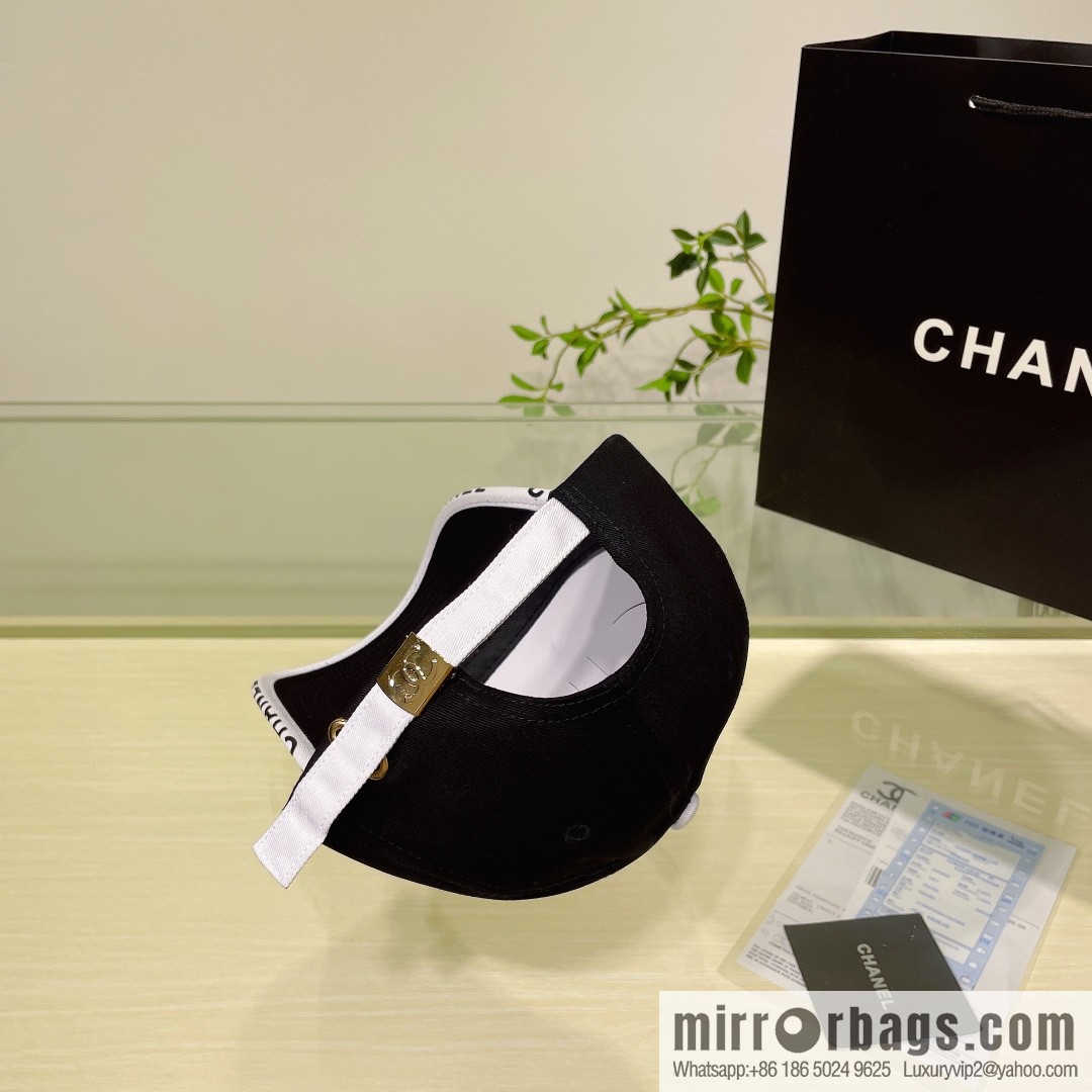 Chanel's new simple embroidered logo baseball cap