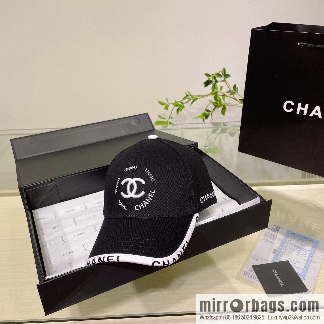 Chanel's new simple embroidered logo baseball cap