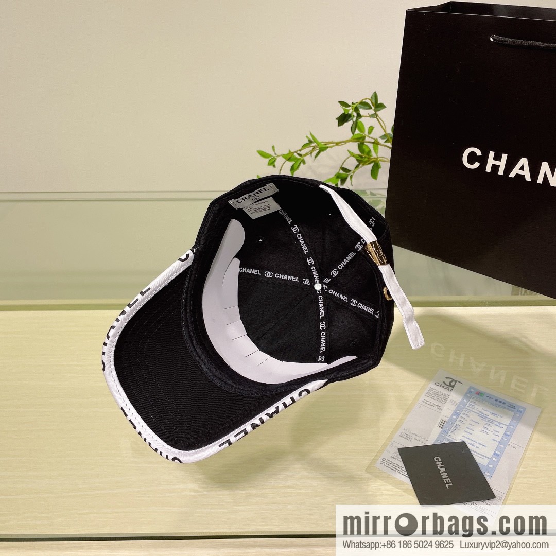 Chanel's new simple embroidered logo baseball cap