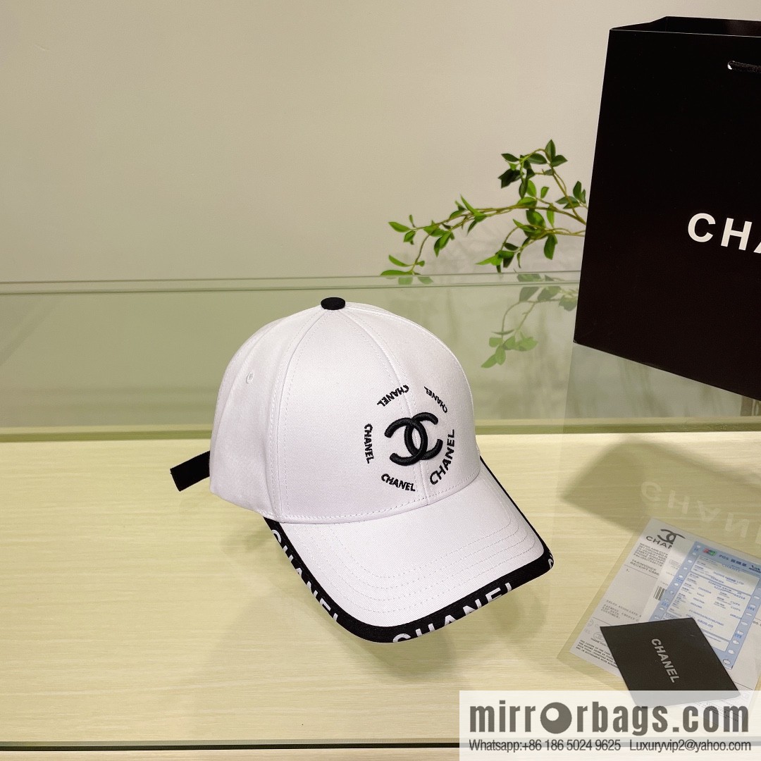Chanel's new simple embroidered logo baseball cap