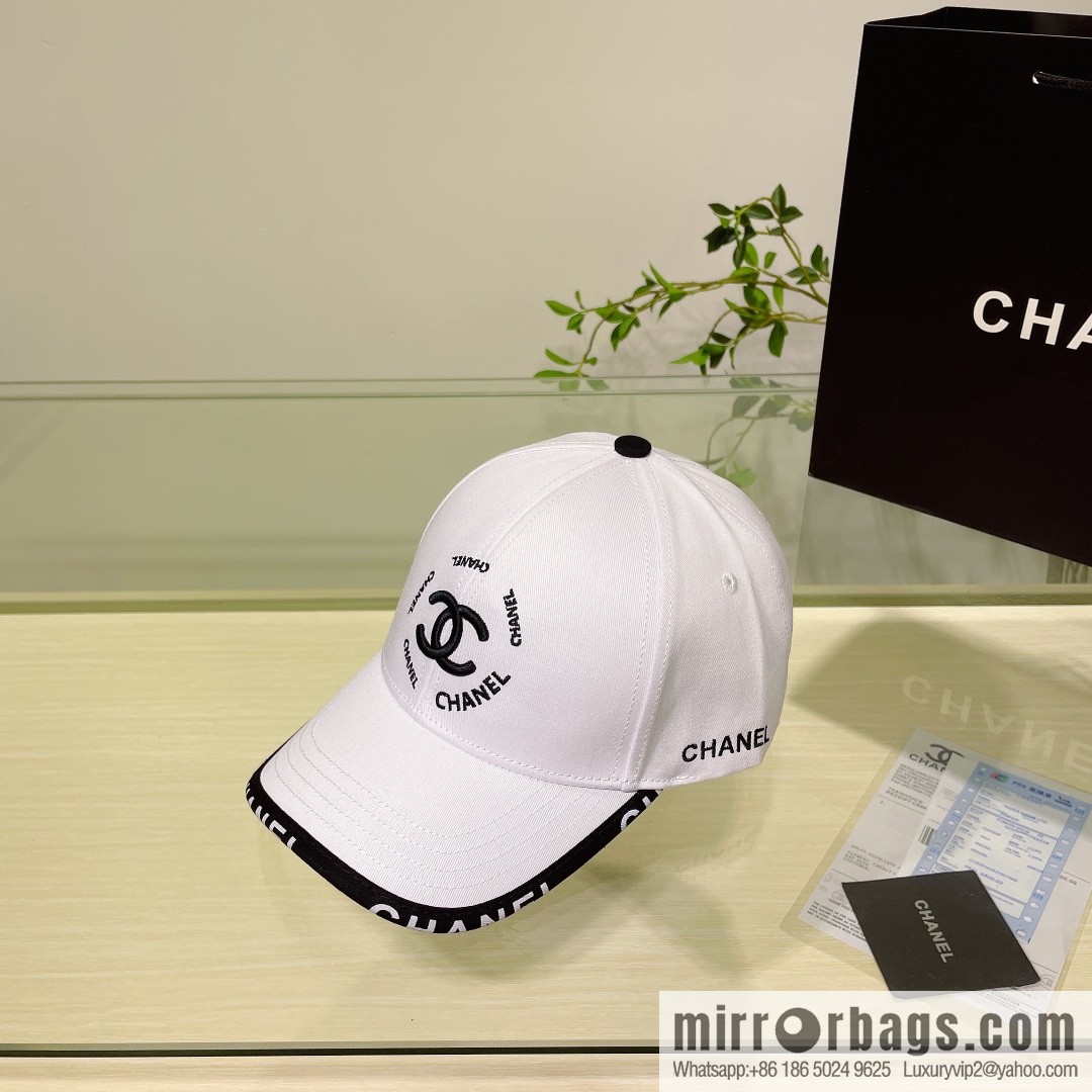 Chanel's new simple embroidered logo baseball cap
