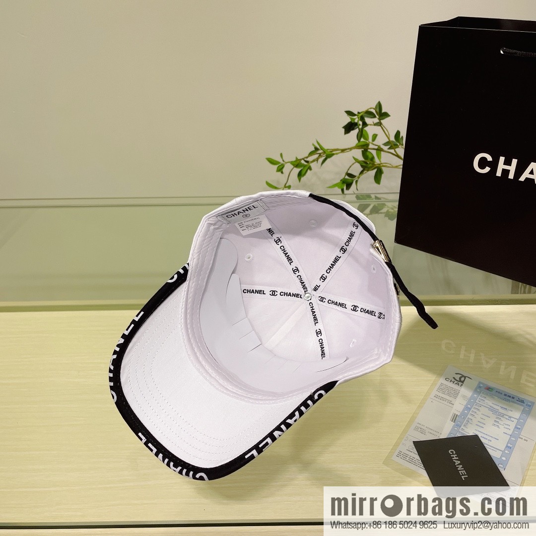 Chanel's new simple embroidered logo baseball cap
