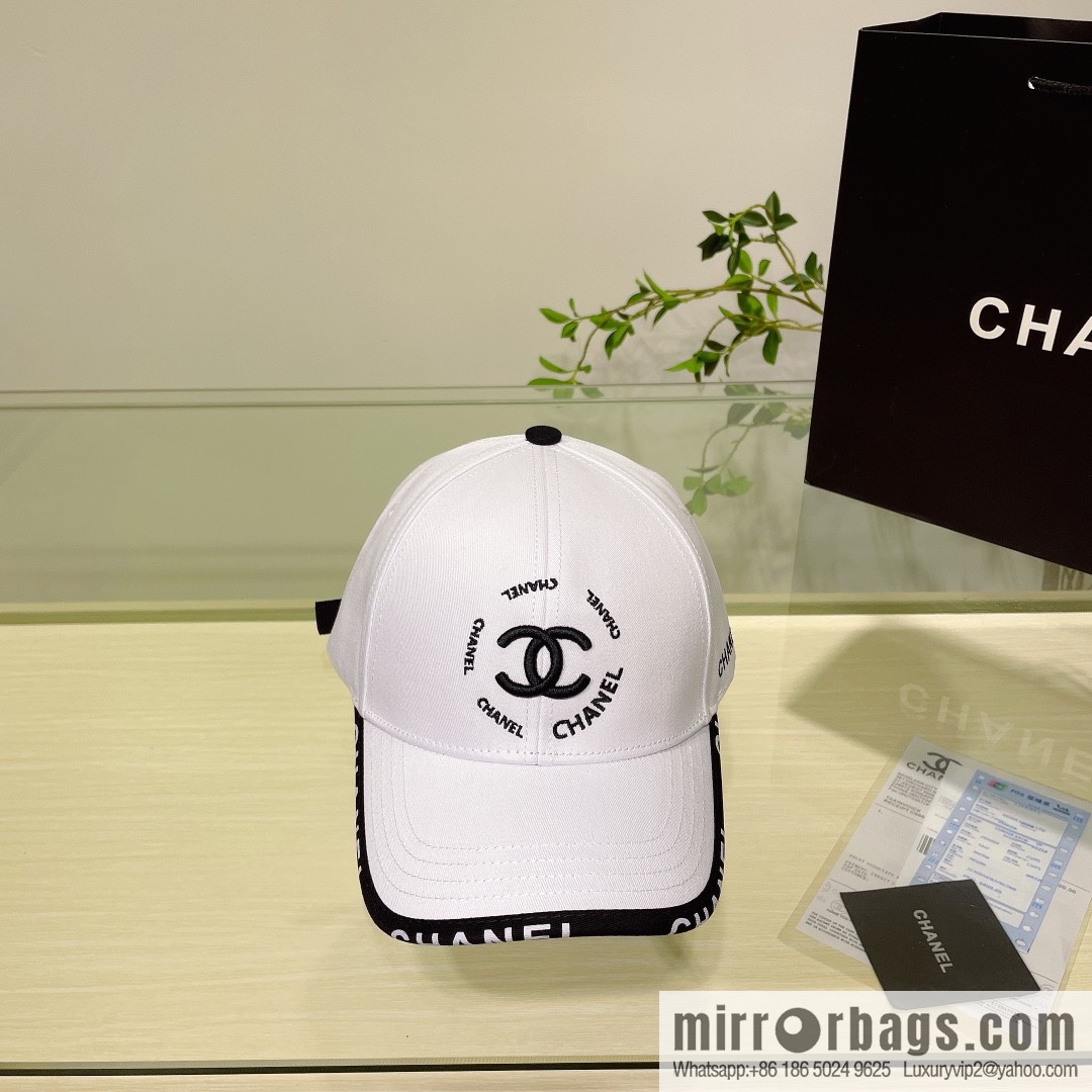 Chanel's new simple embroidered logo baseball cap