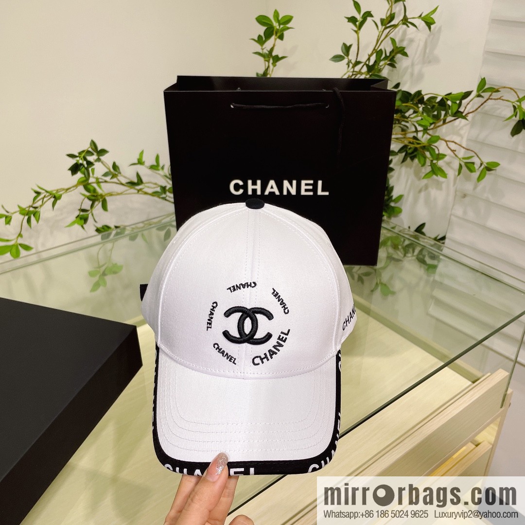 Chanel's new simple embroidered logo baseball cap