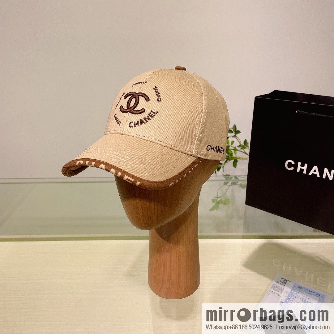 Chanel's new simple embroidered logo baseball cap