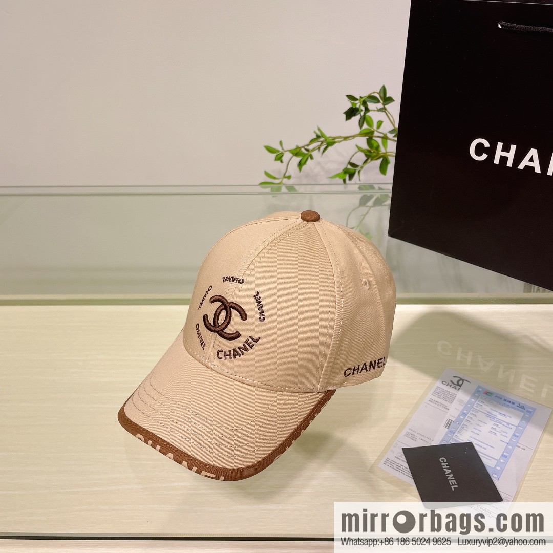 Chanel's new simple embroidered logo baseball cap