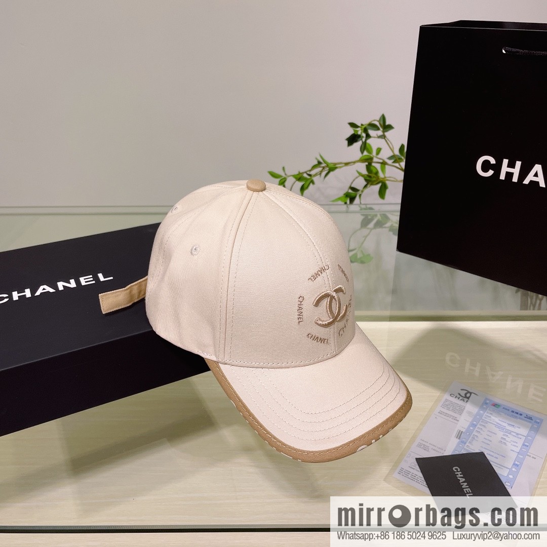 Chanel's new simple embroidered logo baseball cap