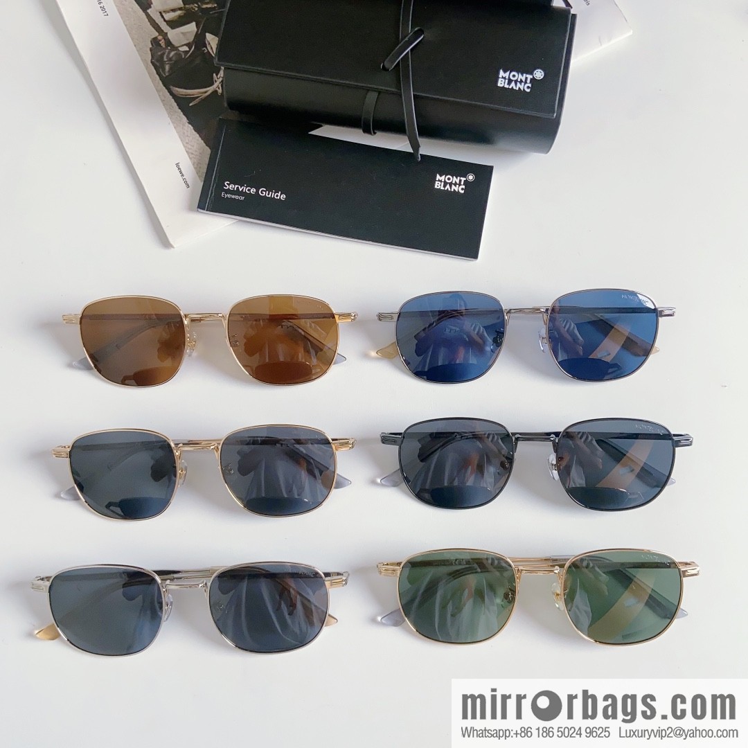 Montblanc Montblanc Simple Versatile Men's Square Sunglasses