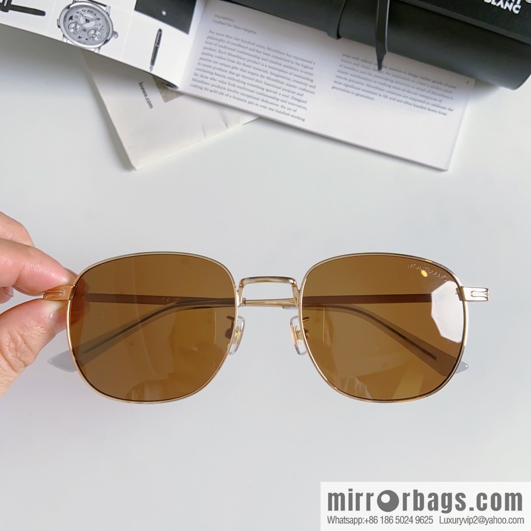 Montblanc Montblanc Simple Versatile Men's Square Sunglasses