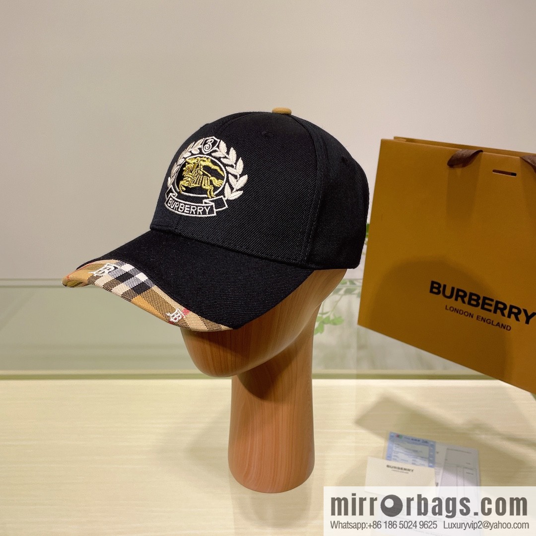Burberry Burberry three-dimensional embroidery original baseball cap