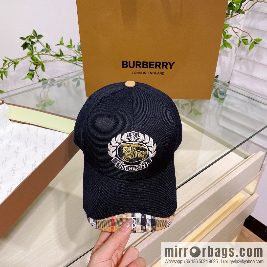 Burberry Burberry three-dimensional embroidery original baseball cap