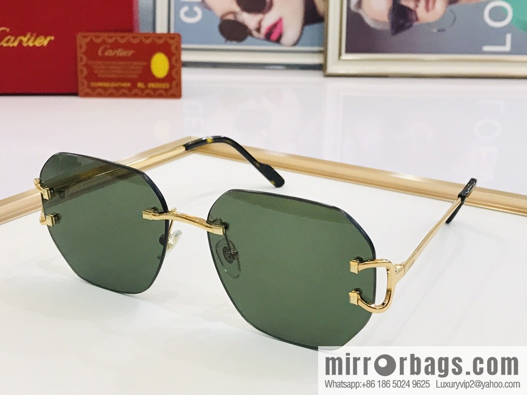 Cartier rimless unisex sunglasses