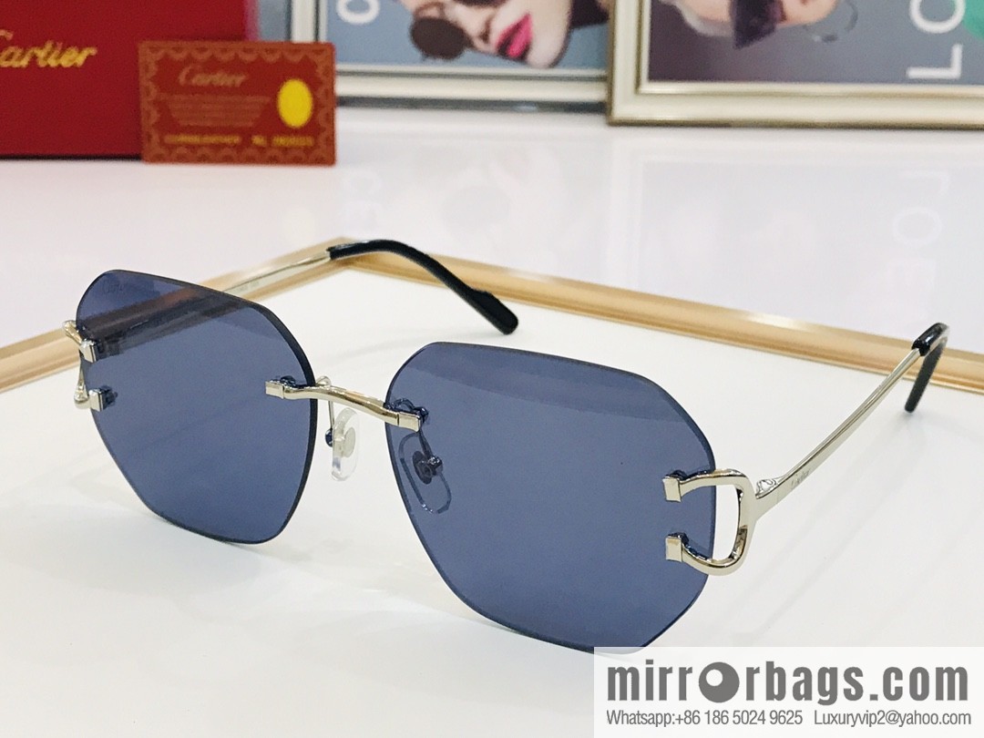 Cartier rimless unisex sunglasses