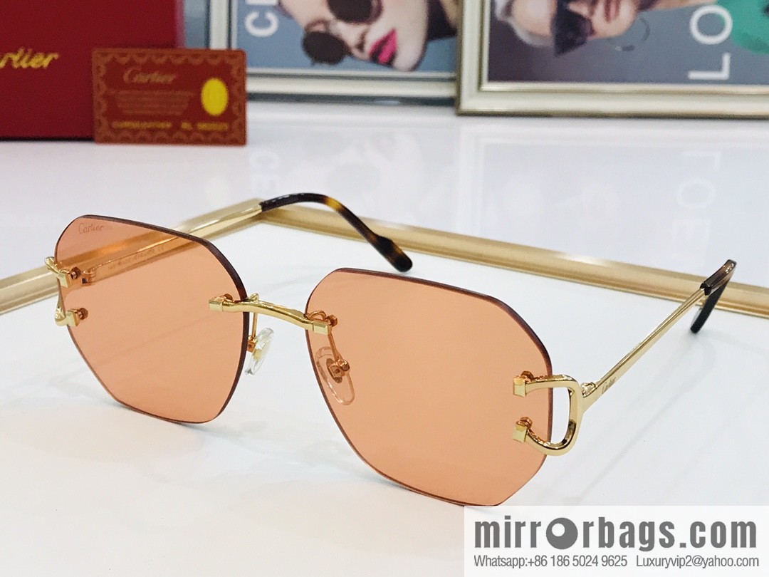 Cartier rimless unisex sunglasses