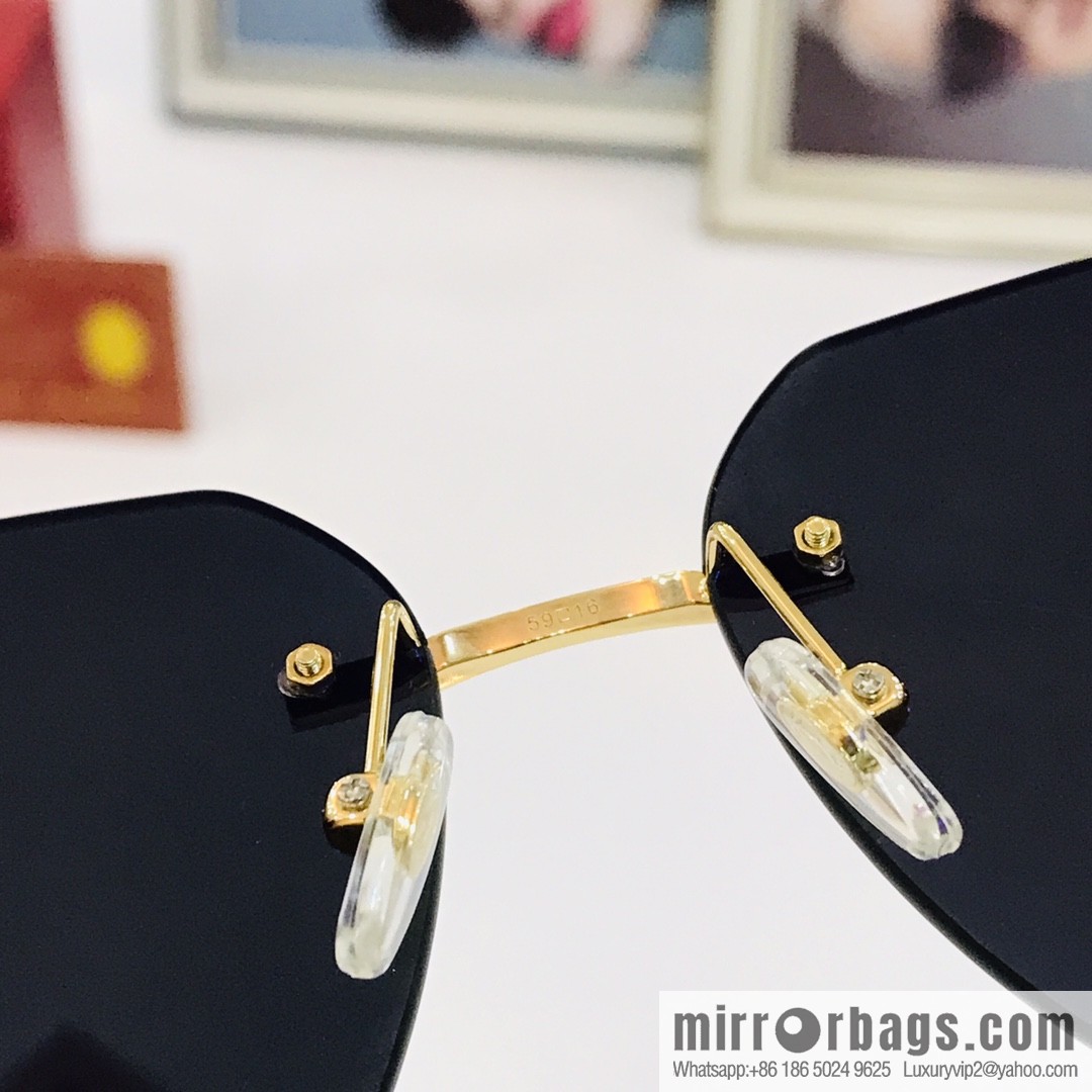 Cartier rimless unisex sunglasses