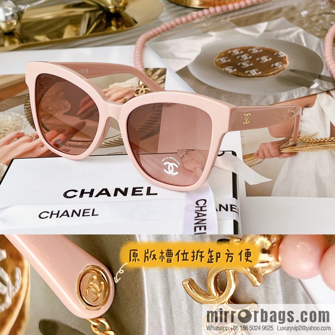 Chanel pearl chain women's sunglasses