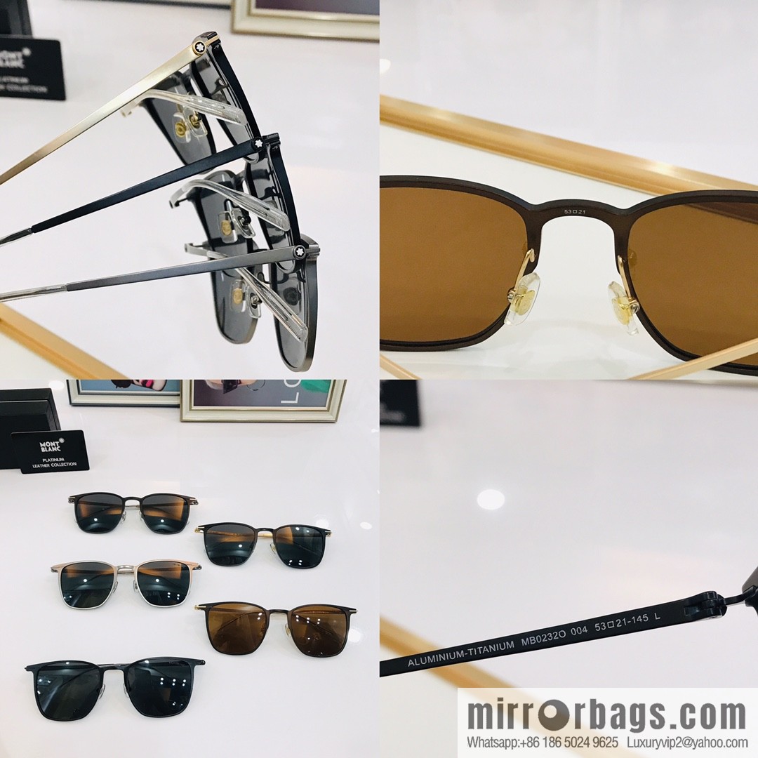 Montblanc pure titanium frame men's sunglasses