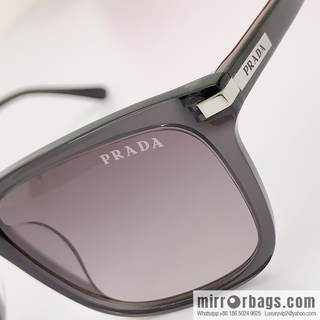 PRADA temple metal logo unisex sunglasses