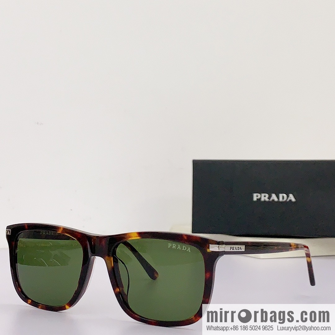 PRADA temple metal logo unisex sunglasses