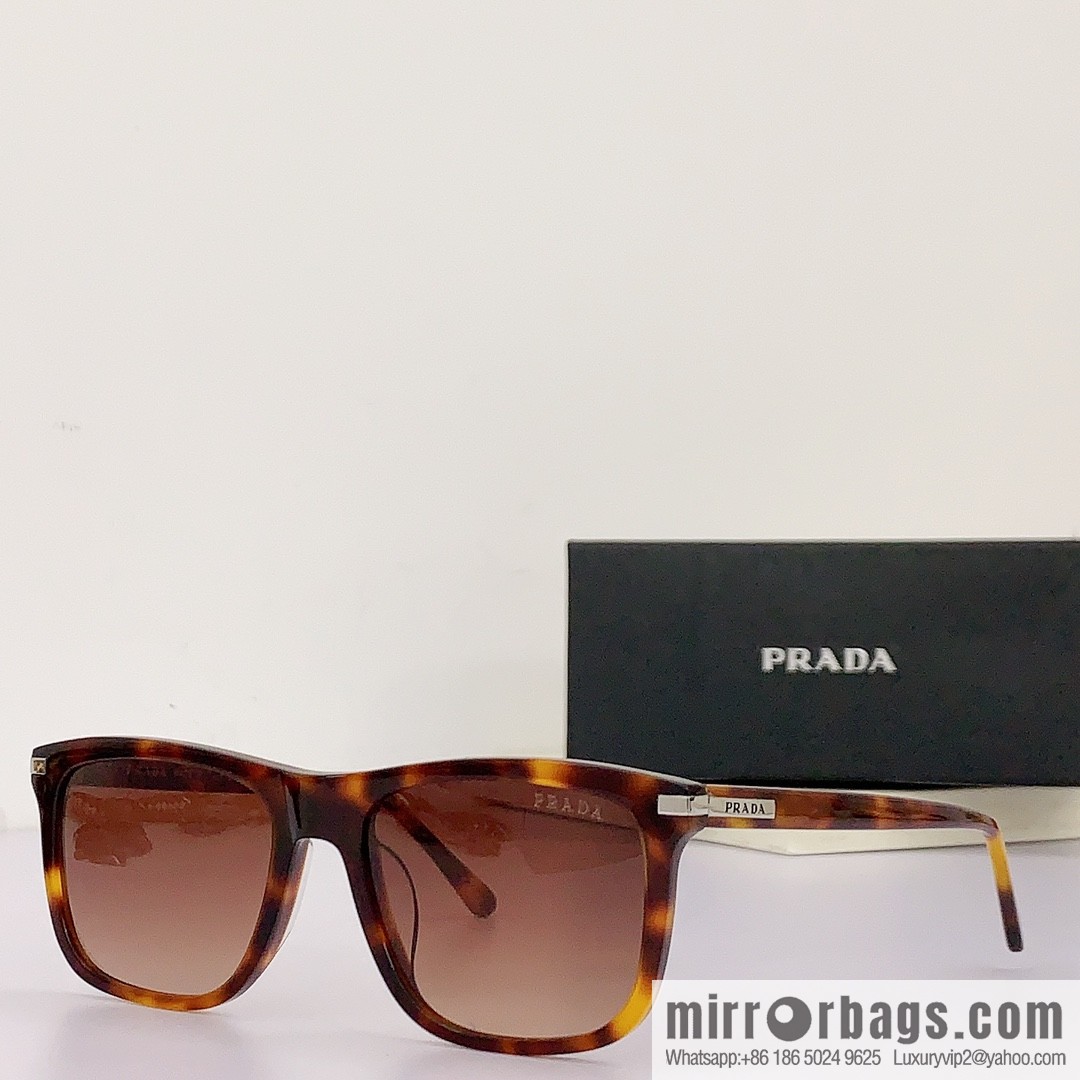 PRADA temple metal logo unisex sunglasses